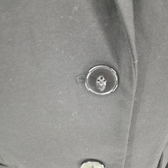 J Crew Factory Black Lightweight Wool Blazer Size 6 Lined Jacket Career 2 Button - Picture 2 of 13